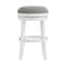 Alaterre Furniture Clara Swivel Bar Height Stool, White, 2PK ANCL04FDCR2 - alternate 3